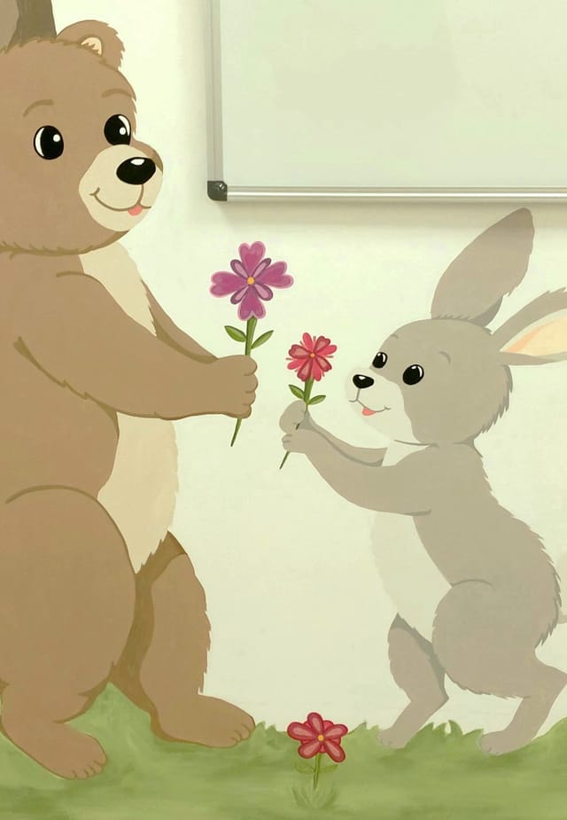 Buntes Wandbild für Kinder
